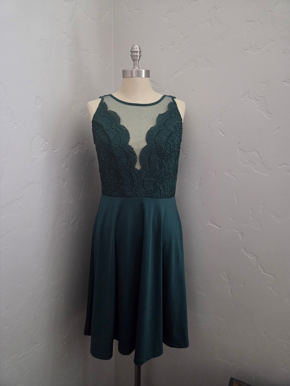 Grace Karin Holiday Dark Green Midi Dress